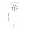 1pc Outdoor Iron Windmill Decor Garden for Lawn Patio Pastoral Style Rotatory Wind Sculpture Easy to Install Garden Art view 2