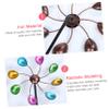 1pc Outdoor Iron Windmill Decor Garden for Lawn Patio Pastoral Style Rotatory Wind Sculpture Easy to Install Garden Art view 3