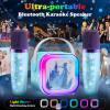 Mini Karaoke Machine for Kids,5 Voice Effects - Portable Bluetooth Speaker with 2 Wireless Mics LED Lights for Boys Girls Ages 3-12| Kids Karaoke Machine Birthday Gift Toy for Singing,Party & Play view 4