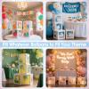 Ledido Baby Boxes with Letters for Baby Shower Decorations, 4 pcs Clear Baby Balloon Boxes Blocks for Baby Shower Decor with Letters for Boy Girl Gender Reveal Decorations Backdrop Party (White) view 3