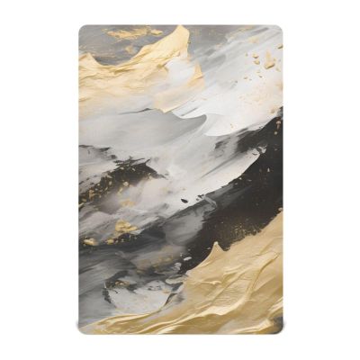Black Marble Gold Grey Fluid Crib Sheets for Boys Girls Baby Soft Fitted Sheet for Standard Crib Toddler Bed Mattresses 39 x 27 inch
