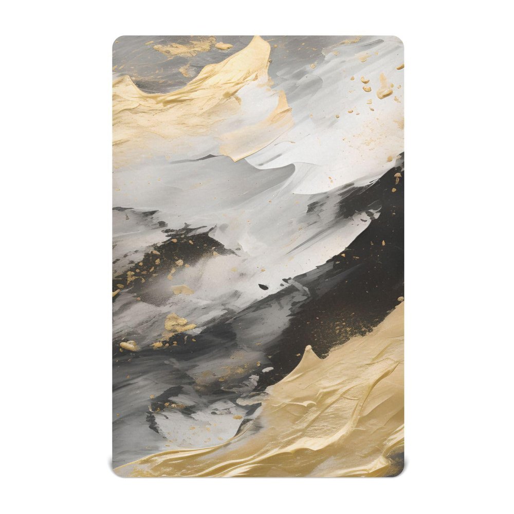 Black Marble Gold Grey Fluid Crib Sheets for Boys Girls Baby Soft Fitted Sheet for Standard Crib Toddler Bed Mattresses 39 x 27 inch