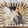 Black Marble Gold Grey Fluid Crib Sheets for Boys Girls Baby Soft Fitted Sheet for Standard Crib Toddler Bed Mattresses 39 x 27 inch view 2