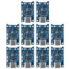 hiBCTR 10x TP4056 Type-C 5V 1A Lithium Charger + 5X MB102 3.3V/5V Power Module with Dual Protection, DC/USB Input view 2