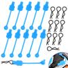 GDOOL 10 Pieces 1.2mm RC Body Shell Clips Pin with Pull Tabs Compatible with All 1/10 1/12 Scale Traxxas Arrma Redcat Axial Losi HSP HPI Kyosho RC Car Truck Crawler Body Shell Upgrades(Blue) view 1