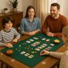 5mm Thickness Board Game Mat Black 42 x 66 Inches, Super Cushioned Table Cover for Mahjong, Poker, Playing Cards, Tile Games Dominoes Neoprene Gaming Playmat with Carrying Bag (Green, 42 x 66 Inches) view 2
