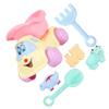 BCOATH 6Pcs Beach Set Sand Play Tools with Beach Dump Truck Shovels and Creative Sand Molds for Outdoor Fun Beach Playing Set view 1