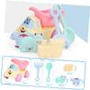 BCOATH 6Pcs Beach Set Sand Play Tools with Beach Dump Truck Shovels and Creative Sand Molds for Outdoor Fun Beach Playing Set view 2