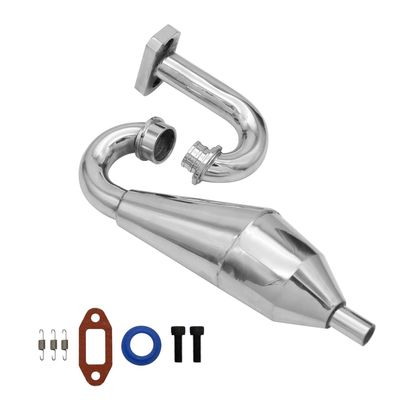 Ecoyin Rc Car Aluminum Exhaust Pipe Set of 23CC-36CC Engine for 1/5 Scale HPI ROFUN ROVAN Kingmotor Baja 5B 5T 5SC SS Buggy Truck Parts