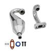 Ecoyin Rc Car Aluminum Exhaust Pipe Set of 23CC-36CC Engine for 1/5 Scale HPI ROFUN ROVAN Kingmotor Baja 5B 5T 5SC SS Buggy Truck Parts view 2