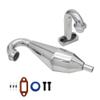Ecoyin Rc Car Aluminum Exhaust Pipe Set of 23CC-36CC Engine for 1/5 Scale HPI ROFUN ROVAN Kingmotor Baja 5B 5T 5SC SS Buggy Truck Parts view 3