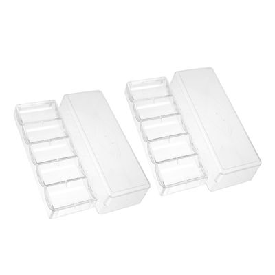 TOYANDONA 2pcs Poker Chip Rack Chips Storage Organizer with Cover for Home and Parties Transparent Design for Easy Access Sturdy Construction for Poker
