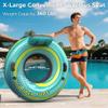 2 Pack 53" Heavy Duty River Tube Float for Adults,Inflatable River Raft Float for Pool Lake Beach with Built-in Cup Holders,Ergonomic Backrest,Durable Grip Handles & Grab Rope,360Lb Weight Capacity view 2