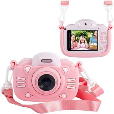 HeiDD Kids Digital Camera for Girls Toy Camera Kids Video Camera, 2.4 Inch Kids Camcorder Video Recorder with 16GB SD Card