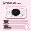 HeiDD Kids Digital Camera - 12MP Children's Selfie Camera with 3.5 Inches Large Screen for Boys and Girls,1080P Rechargeable Electronic Camera with 32GB TF Card(Pink) view 4