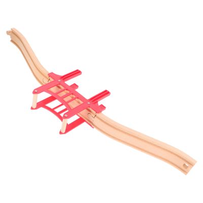 Abaodam 1set Wooden Train Track Bridges and Support Accessories Creative Track Building for Boys and Girls Expandable Play Scenes Compatible Train Toy