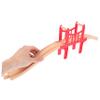 Abaodam 1set Wooden Train Track Bridges and Support Accessories Creative Track Building for Boys and Girls Expandable Play Scenes Compatible Train Toy view 4