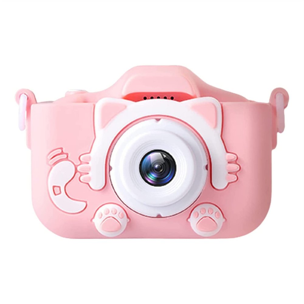 HeiDD Kids Camera for Girls and Boys, Kids Digital Dual Camera 2.0 Inches Screen 20MP Video Camcorder Anti-Drop Children Cartoon Selfie Camera, Camera for Kids with Games, Birthday Gift(Pink)