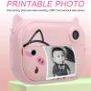 HeiDD Instant Camera for Kids Digital Camera for Girls Toddler Camera with Print Paper, 40MP Kids Video Camera Child Selfie Camera Toy Camera Kids Camcorder with 2.4 Inch Screen view 4