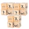 DECHOUS Wooden Dice 3 Pack Fitness Workout Dice Exercise Dice Game Dice Toy for Home Gym Yoga Sports Games view 1
