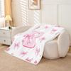 Erosebridal Pink Bowknot Baby 30"X40" Fleece Blankets for Girls,Initial Letter B Throw Blanket for Kids Teen Women Bed Sofa Couch,Pink Monogrammed Sherpa Blankets Dreamy Princess Bow Fuzzy Blanket view 3