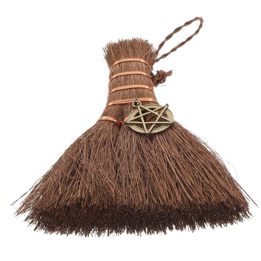 BIUDECO Miniature Witch Broom Pendant Ornament for Car Hanging Decorative Charm Five- for Halloween Home and Crafting