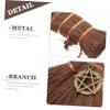 BIUDECO Miniature Witch Broom Pendant Ornament for Car Hanging Decorative Charm Five- for Halloween Home and Crafting view 2