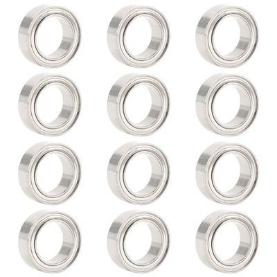 GDOOL for H16BM RC Car 12 Pieces Ball Bearing R168Z Accessory Replacement Spare Parts for 1/16 H16BM H16GT H16DR JC16EP and 1/14 H14BM 14210 JC14EP HP474 HP141S Trucks