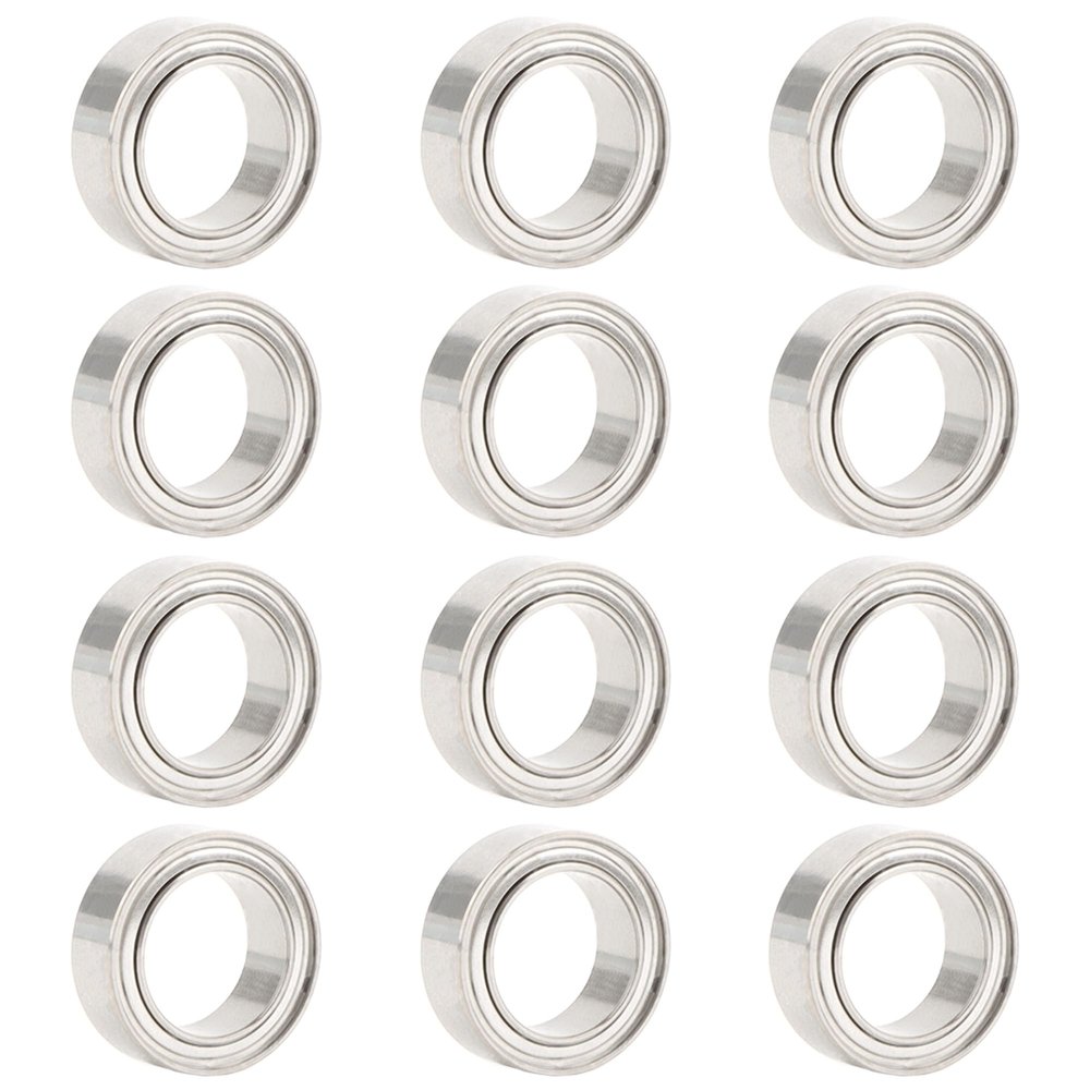 GDOOL for H16BM RC Car 12 Pieces Ball Bearing R168Z Accessory Replacement Spare Parts for 1/16 H16BM H16GT H16DR JC16EP and 1/14 H14BM 14210 JC14EP HP474 HP141S Trucks