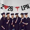 2026 LPN Banner, Congrats LPN Sign, Future Nurse/RN/BSN, Nursing School Grad, Nursing School Survivor Graduation Party Decorations view 3