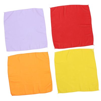 CORHAD 4pcs Colorful Performance Scarves Lightweight Magician Gimmick Trick Scarves for Dance Juggling and Performances