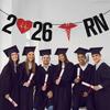 2026 RN Banner, Congrats RN Sign, Future Nurse/BSN/LPN, Nursing School Grad, Medical School Graduation Party Decorations view 3