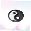BIUDECO Yin and Trigram Sand Table Resin Crafts for Home Decoration Black Creative Household Ornament for Zen Spaces and Tranquil Environments view 3