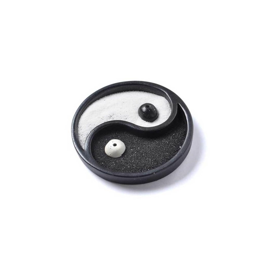 GRIRIW Trigram Sand Table Resin Craft Black Home Decoration for Zen Spaces and Gift Giving Unique Household Ornament for Peaceful Ambiance