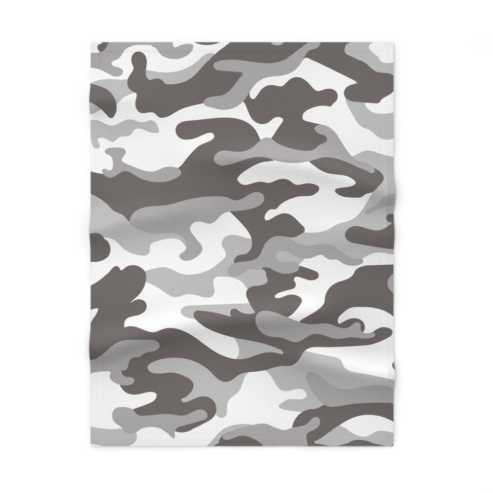 Camo Soft Fleece Baby Blanket/Artic Camo Toddler Cover