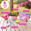Barbie Garden Set  Real Gardening Tools for Kids with Watering Can, Metal Tools, Flower Pot and Storage Bag  Pink Tool Playset for Outdoors, 6 Pieces view 2