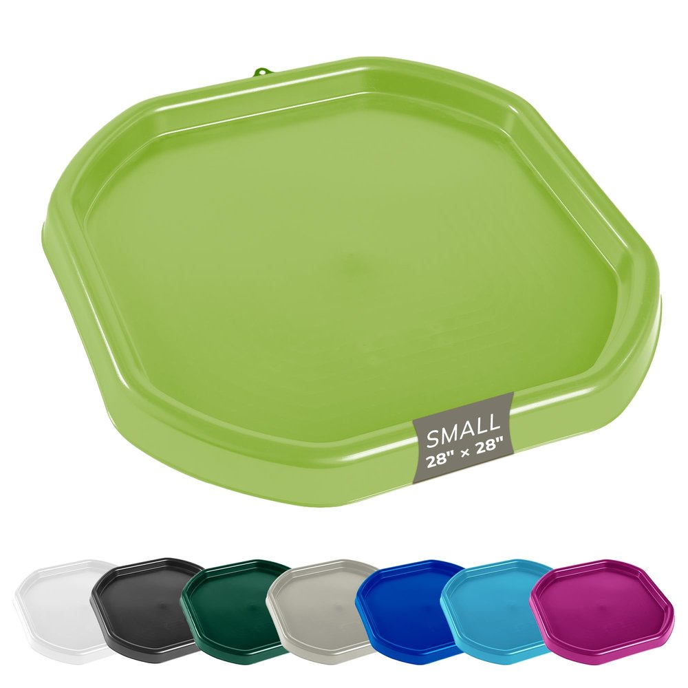 MEKA Small 28"x28" Tuff Tray Bright Green, Indoor Activity Sensory Tray Children, Outdoor Play Sand and Water Table for Toddlers and Kids, Toy Boys Girls