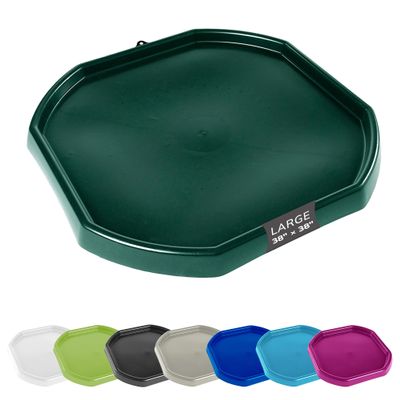 MEKA Large 38"x38" Tuff Tray Dark Green, Indoor Activity Sensory Tray Children, Outdoor Play Sand and Water Tray for Toddlers and Kids, Toy Boys Girls