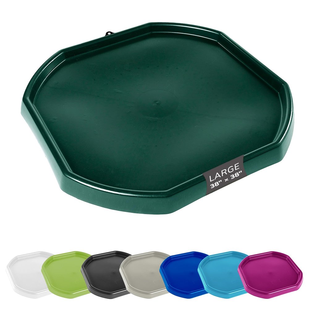 MEKA Large 38"x38" Tuff Tray Dark Green, Indoor Activity Sensory Tray Children, Outdoor Play Sand and Water Tray for Toddlers and Kids, Toy Boys Girls