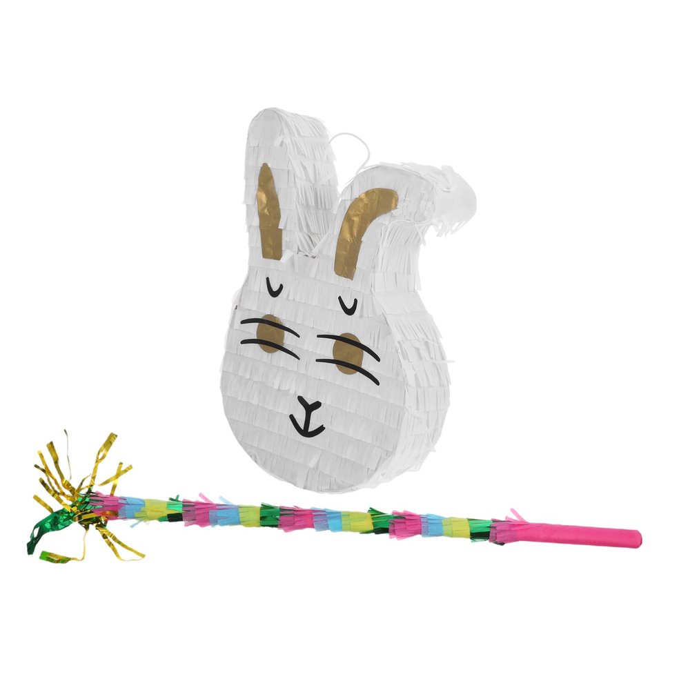 Ciieeo 1set Bunny for Easter Celebrations Rabbit Candy Container with Stick for Family Gatherings and Boys and Girls Parties Spring Festival Decoration