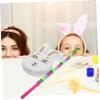 Ciieeo 1set Bunny for Easter Celebrations Rabbit Candy Container with Stick for Family Gatherings and Boys and Girls Parties Spring Festival Decoration view 4