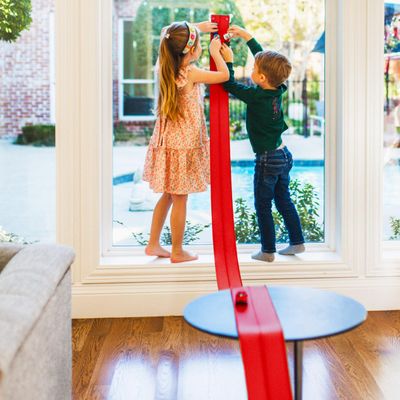 Valchemist FlexTrack 5000 Flexible Race Car Track for Kids Toy with Suction Cups Compatible with Hot Wheels and Diecast 1/64th Cars and More 15 Feet Long Rolls Up Portable Racetrack (Rocket Red)