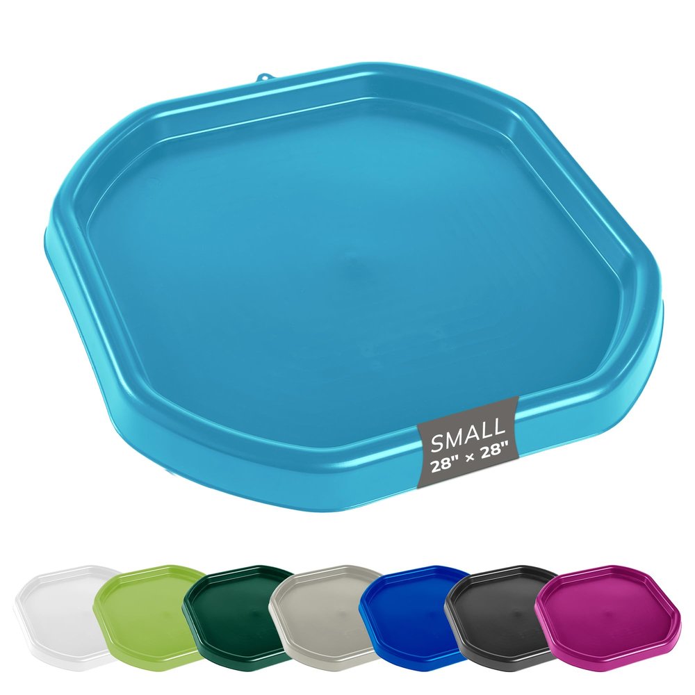 MEKA Small 28"x28" Tuff Tray Blue, Indoor Activity Sensory Tray Children, Outdoor Play Sand and Water Tray for Toddlers and Kids, Toy Boys Girls