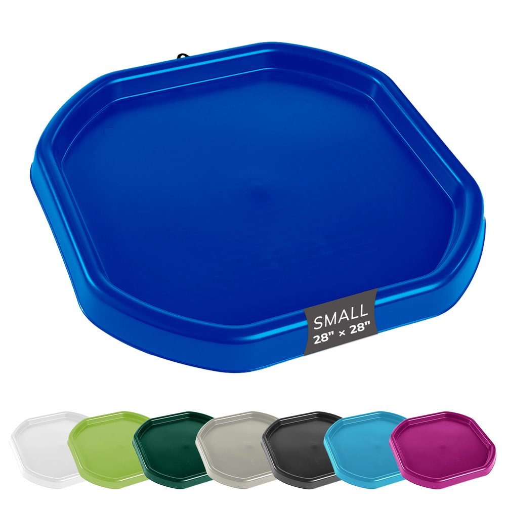 MEKA Small 28"x28" Tuff Tray Navy, Indoor Activity Sensory Tray Children, Outdoor Play Sand and Water Tray for Toddlers and Kids, Toy Boys Girls