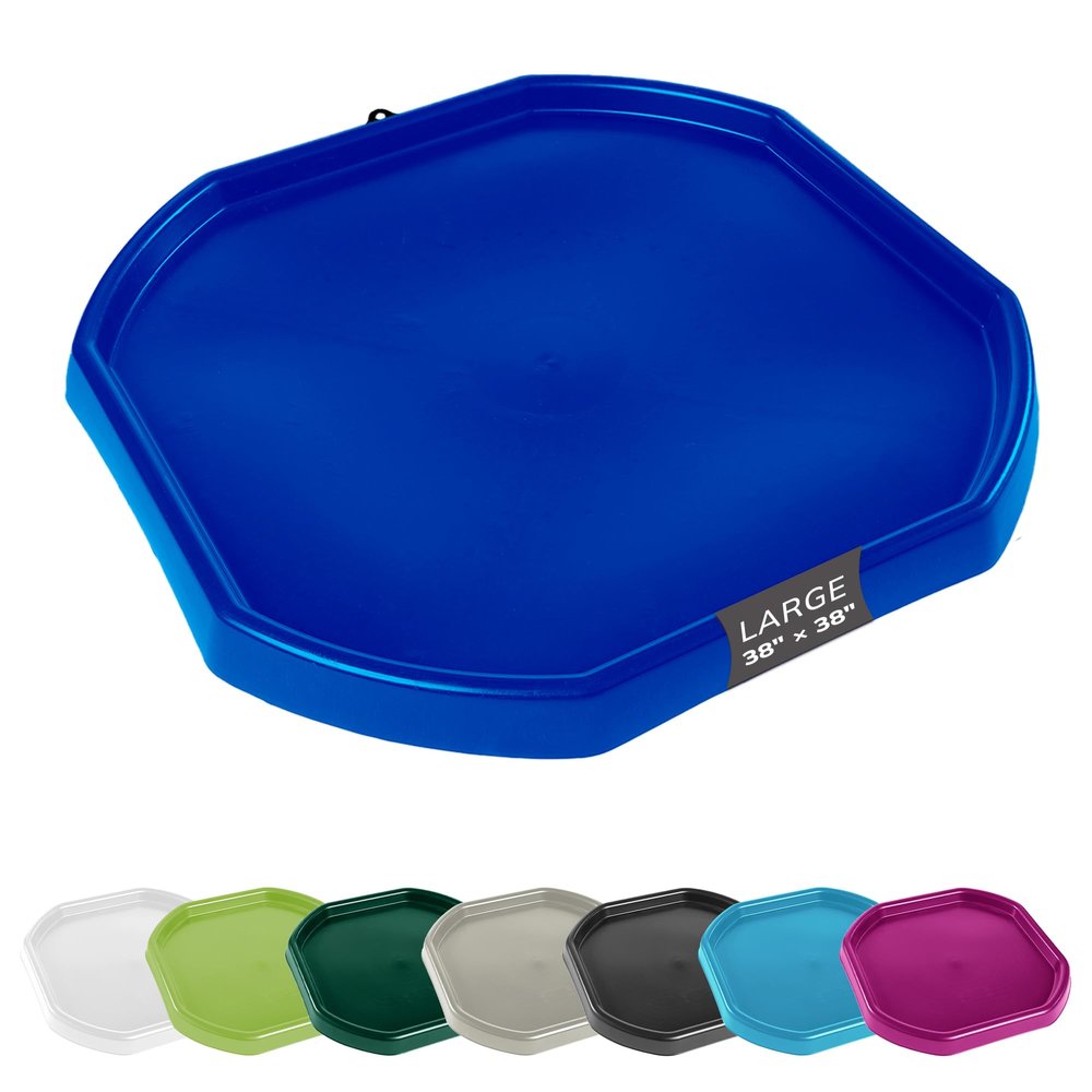 MEKA Large 38"x38" Tuff Tray Navy, Indoor Activity Sensory Tray Children, Outdoor Play Sand and Water Tray for Toddlers and Kids, Toy Boys Girls