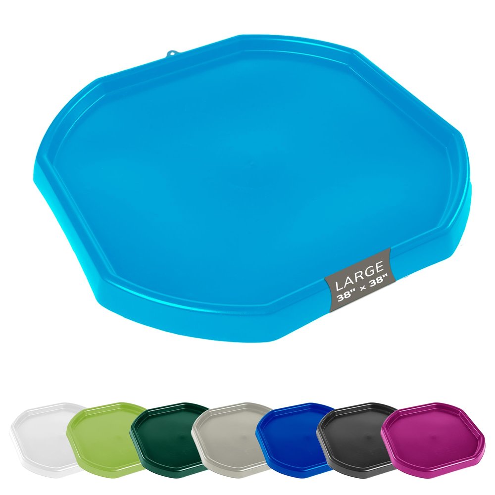 MEKA Large 38"x38" Tuff Tray Blue, Indoor Activity Sensory Tray Children, Outdoor Play Sand and Water Table for Toddlers and Kids, Toy Boys Girls