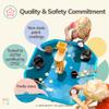 MEKA Large 38"x38" Tuff Tray Blue, Indoor Activity Sensory Tray Children, Outdoor Play Sand and Water Table for Toddlers and Kids, Toy Boys Girls view 3