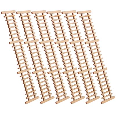LOORGVEL 6pcs Miniature Picket Fence Wooden Garden Fence for Bonsai and Fairy Garden Displays Easy Assembly Scale Model Accessories for Educational Projects