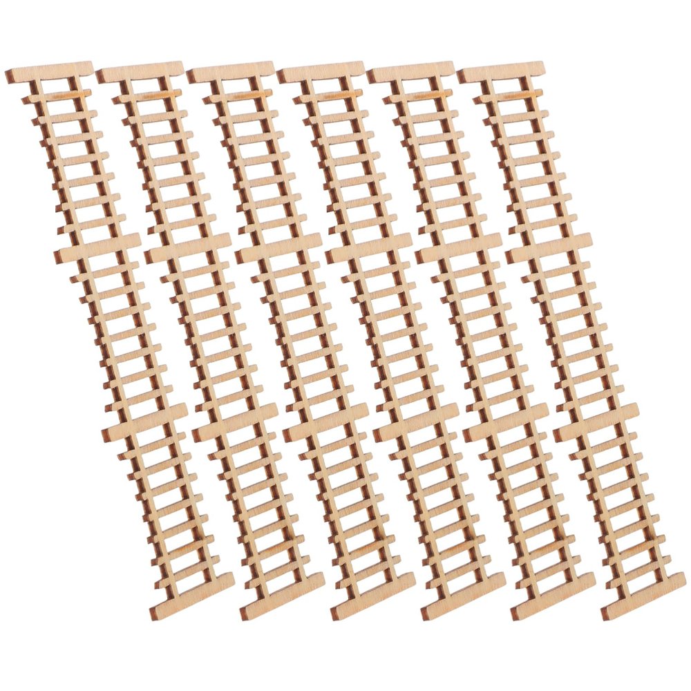 LOORGVEL 6pcs Miniature Picket Fence Wooden Garden Fence for Bonsai and Fairy Garden Displays Easy Assembly Scale Model Accessories for Educational Projects