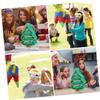 SUPVOX 1set Christmas Tree with Blindfold and Stick Fun Party Decoration for Family Gatherings and Celebrations for Holiday Festivities and Photography Props view 4